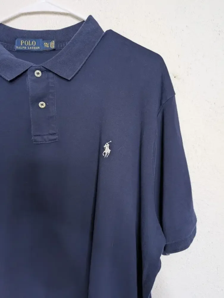 Polo Ralph Lauren Short Sleeve Polo Shirt Blue Mens Size XXL Preppy Classic Logo